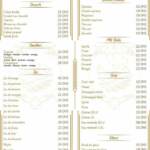 Menu Maître Pizzaro Agadir June 2023 154910